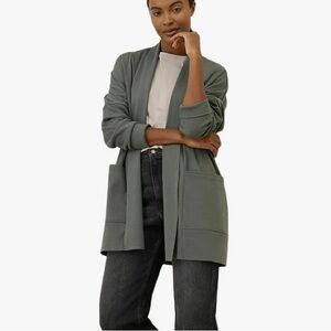 Pact Organic Cotton Airplane Wrap Cardigan Castor Grey M/L
